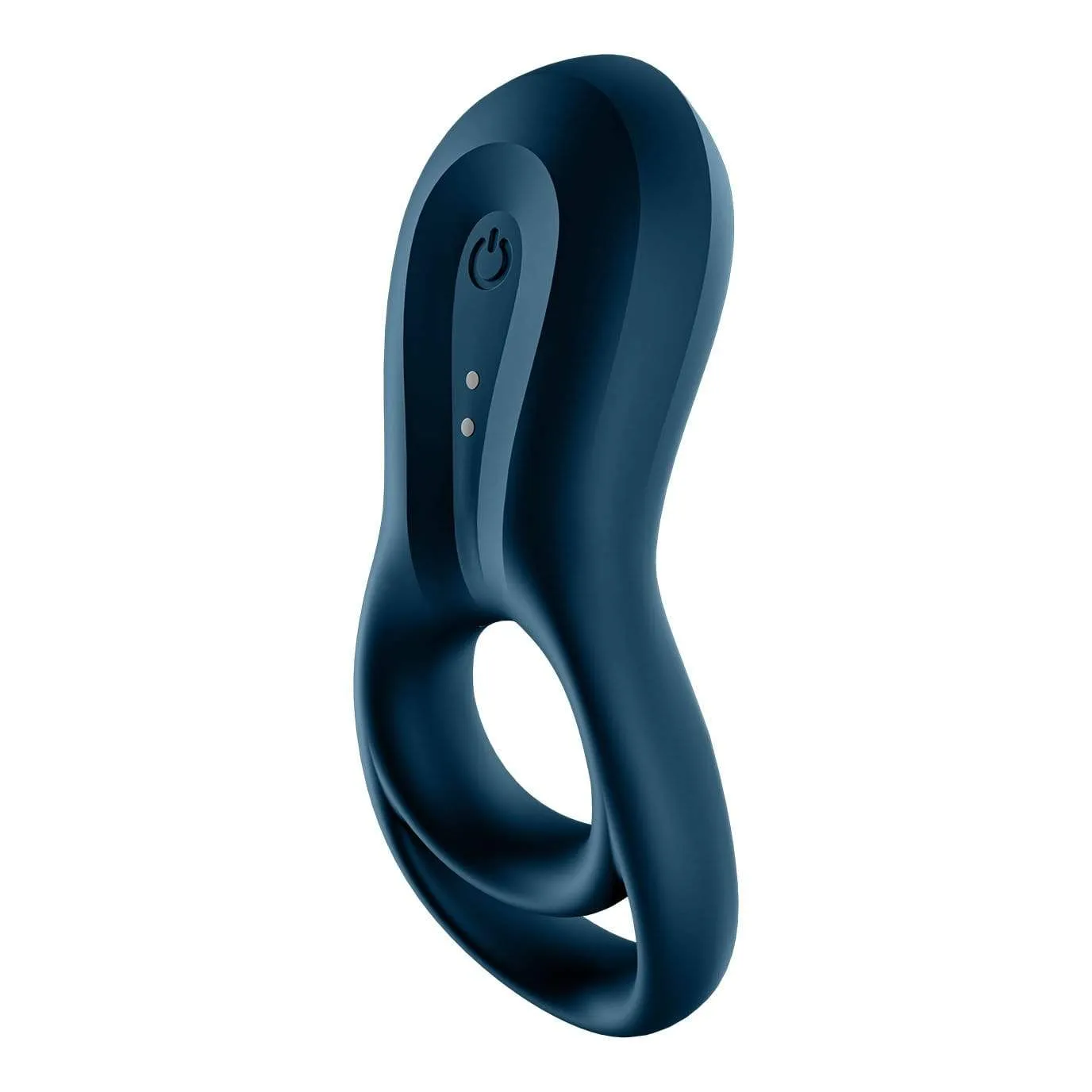 Satisfyer - Epic Duo Bluetooth App-Controlled Silicone Vibrating Cock Ring (Navy)